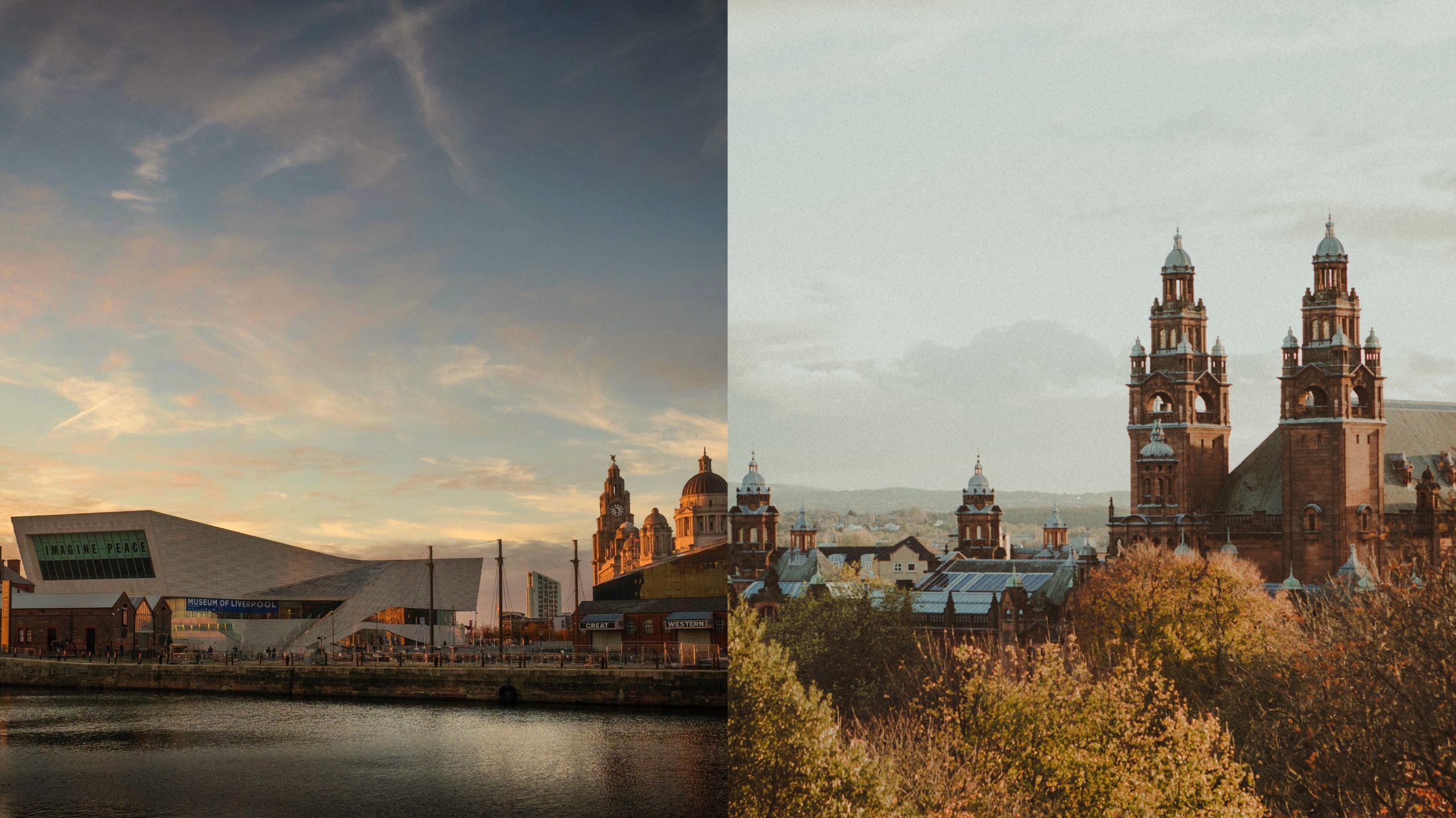 Liverpool (left) or Glasgow (right) will host the Eurovision Song Contest 2023 on behalf of Ukraine